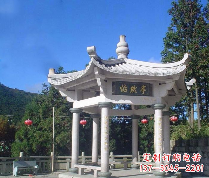 黄冈精美大理石凉亭雕塑