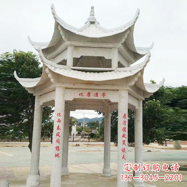 黄冈大理石凉亭双层