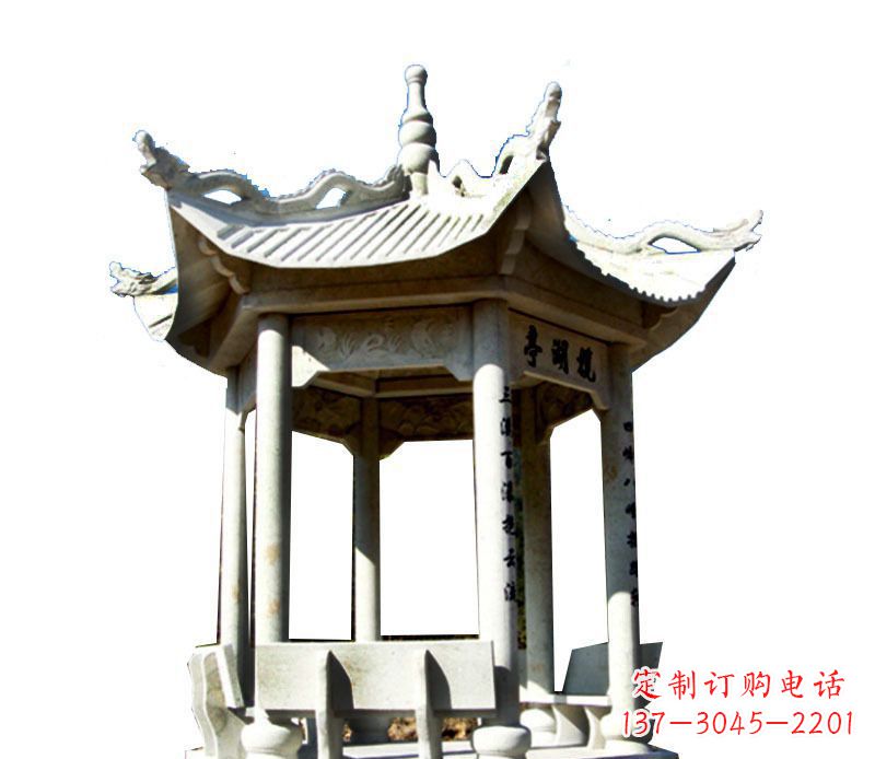 黄冈大理石凉亭石雕,历史韵味浓郁