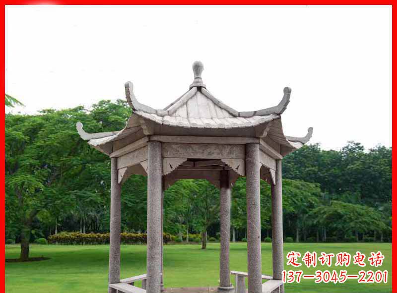黄冈精致大理石凉亭雕塑