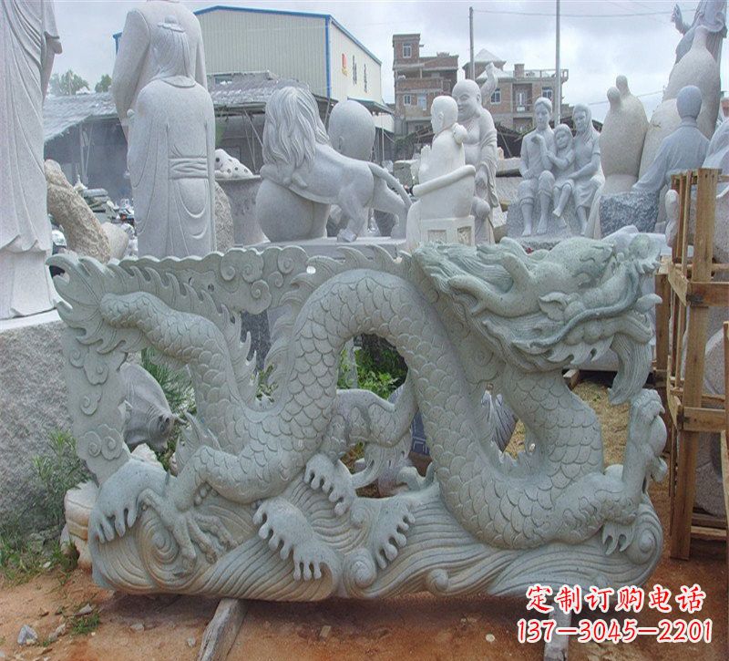 黄冈大理石龙石雕传承古老文化,精雕细琢的艺术品
