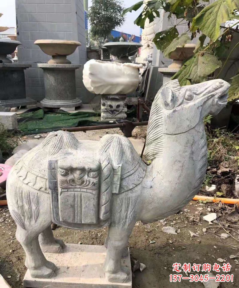 黄冈精美大理石骆驼雕塑