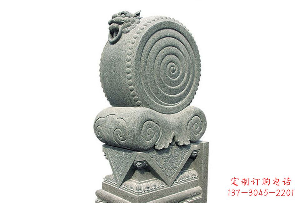 黄冈门墩招财石雕