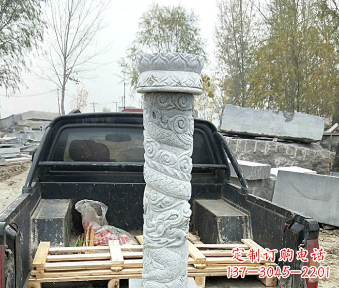 黄冈大理石龙柱雕塑