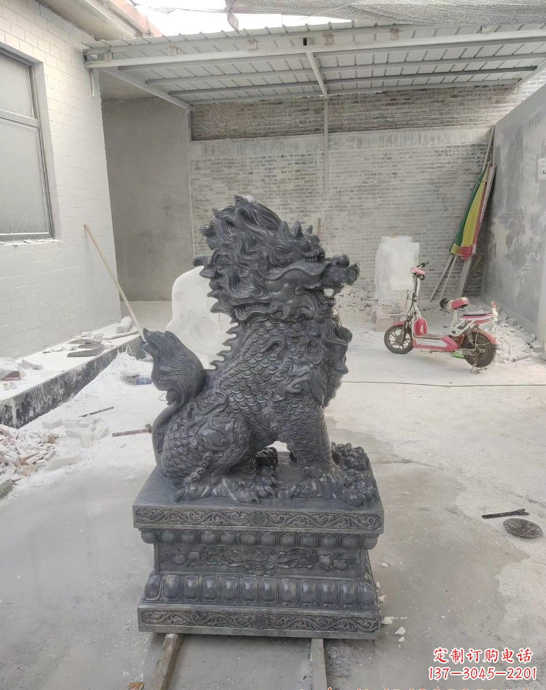 黄冈传世工艺大理石麒麟雕塑