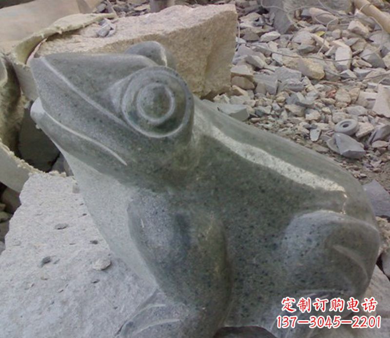 黄冈大理石青蛙石雕-质感细腻引人注目