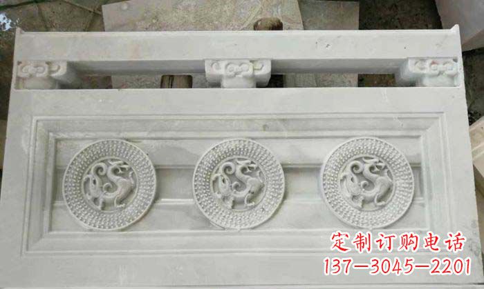 黄冈精美青龙石浮雕栏板雕塑