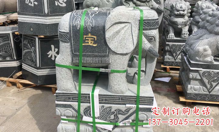黄冈大理石大象门口石雕