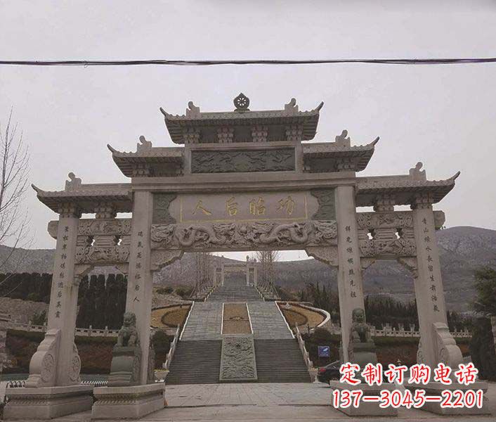 黄冈大理石牌坊石雕，精美别致，艺术魅力无限