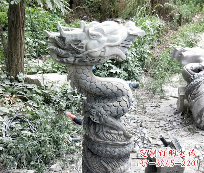 黄冈精美大理石生肖龙雕塑