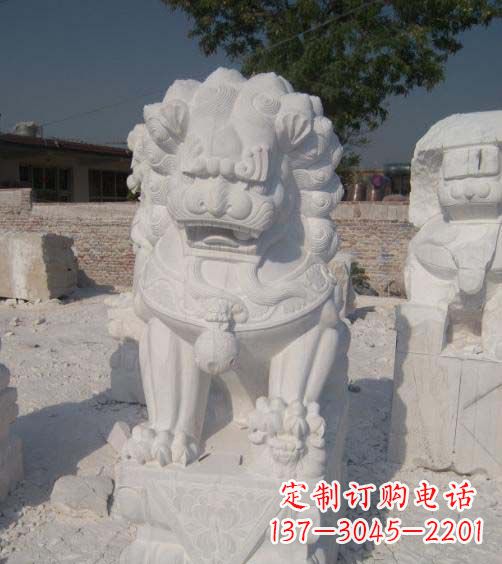 黄冈精美大理石狮子雕塑