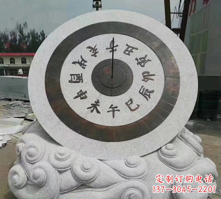 黄冈精美大理石十二时辰日晷雕塑