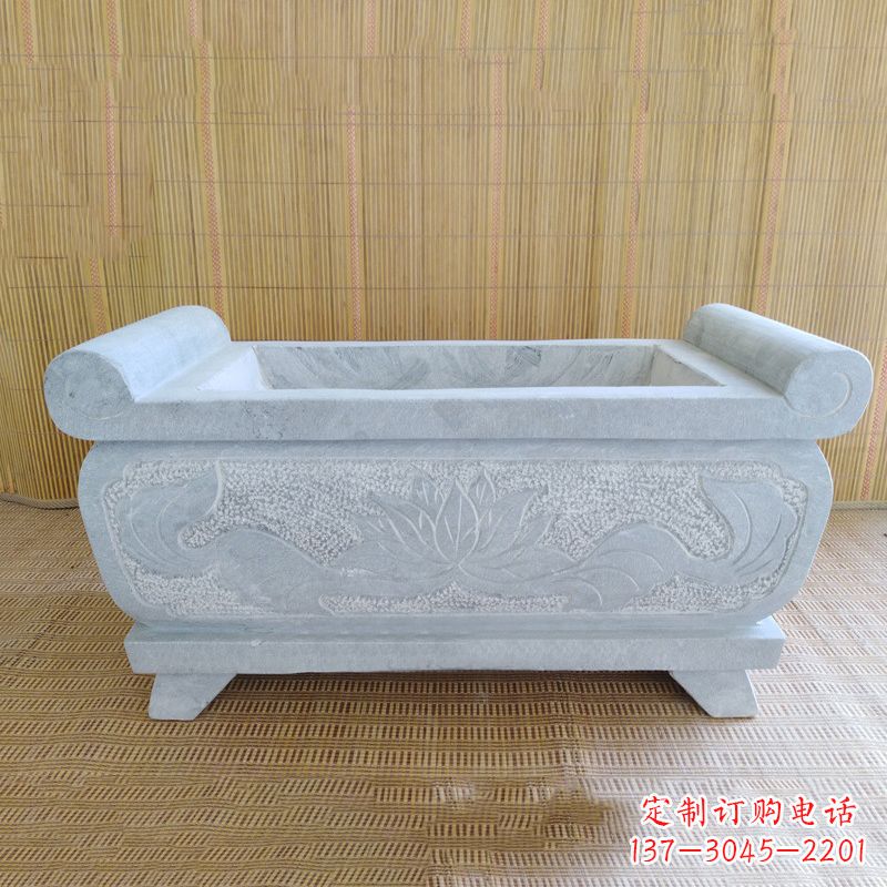 黄冈精美大理石石雕香炉雕塑