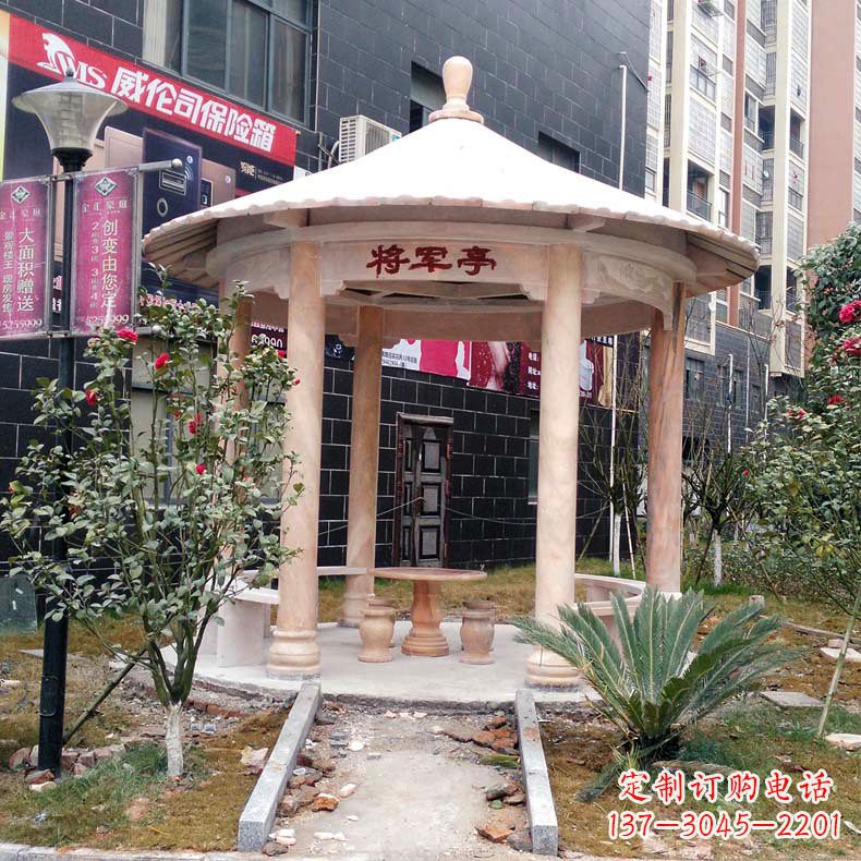 黄冈大理石庭院石凉亭