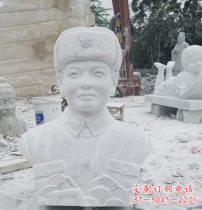 黄冈大理石校园雷锋头像雕塑