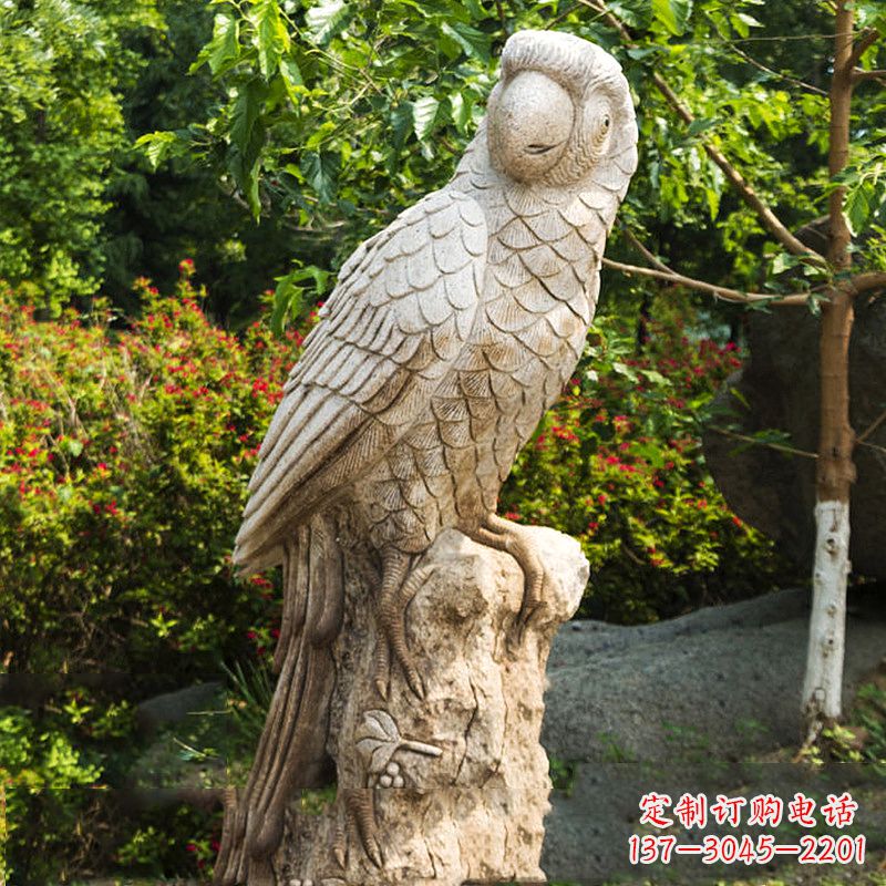 黄冈大理石鹦鹉雕塑,完美点缀生活空间