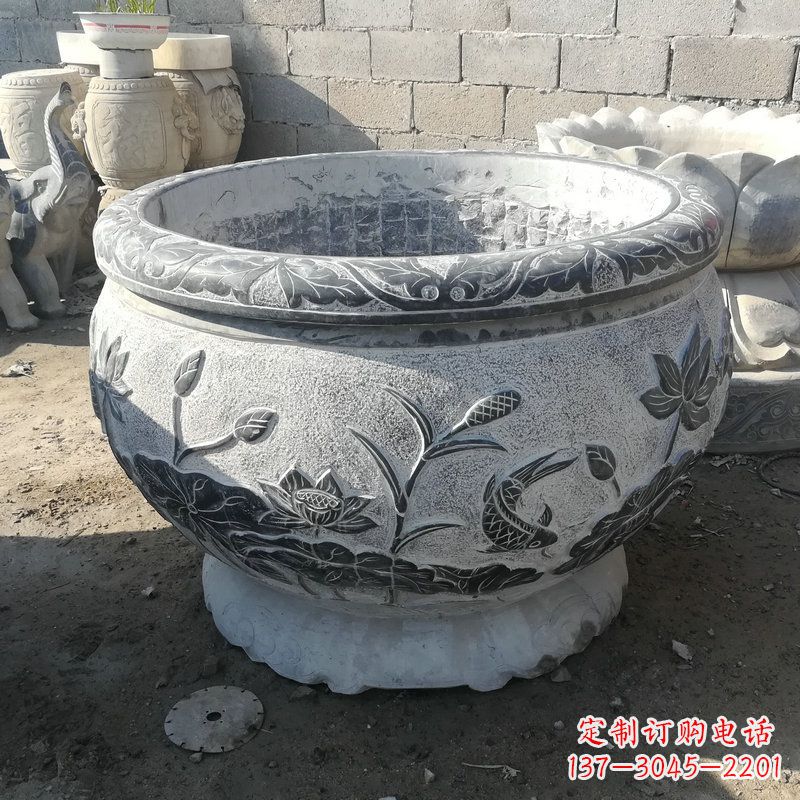 黄冈大理石水缸雕塑