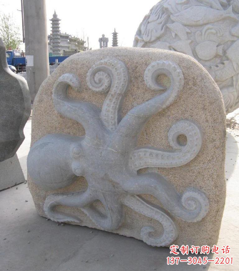 黄冈精美大理石章鱼雕塑