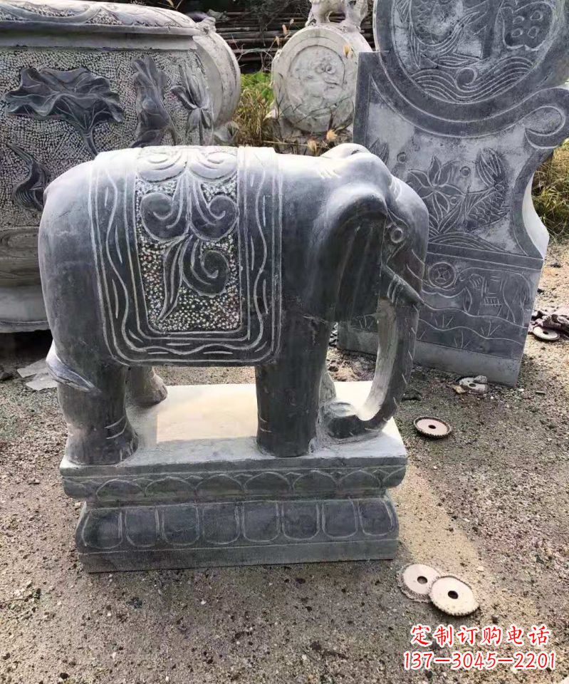 黄冈大理石大象雕塑