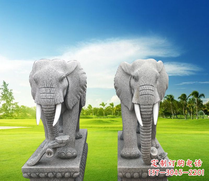 黄冈精美大象雕塑，招财进宝