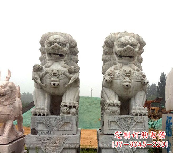黄冈传统大理石狮子雕塑