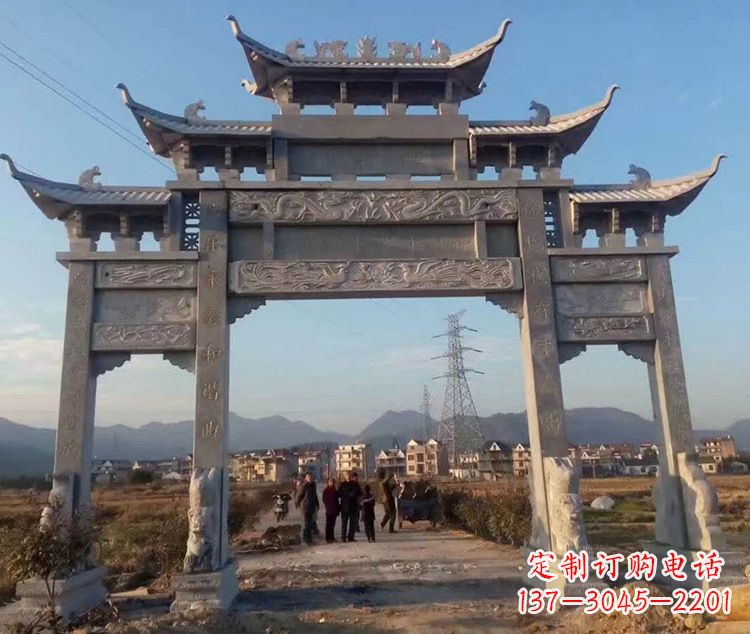 黄冈大石牌坊雕塑—中领雕塑定制专业