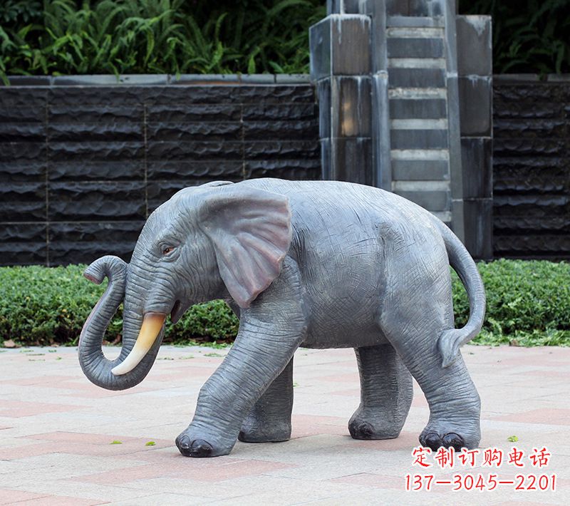黄冈精美大象石雕