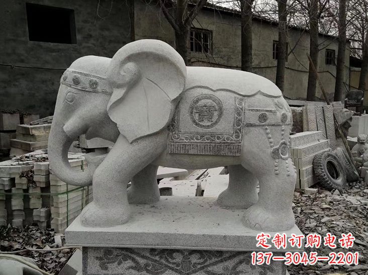 黄冈古典风格大象雕塑