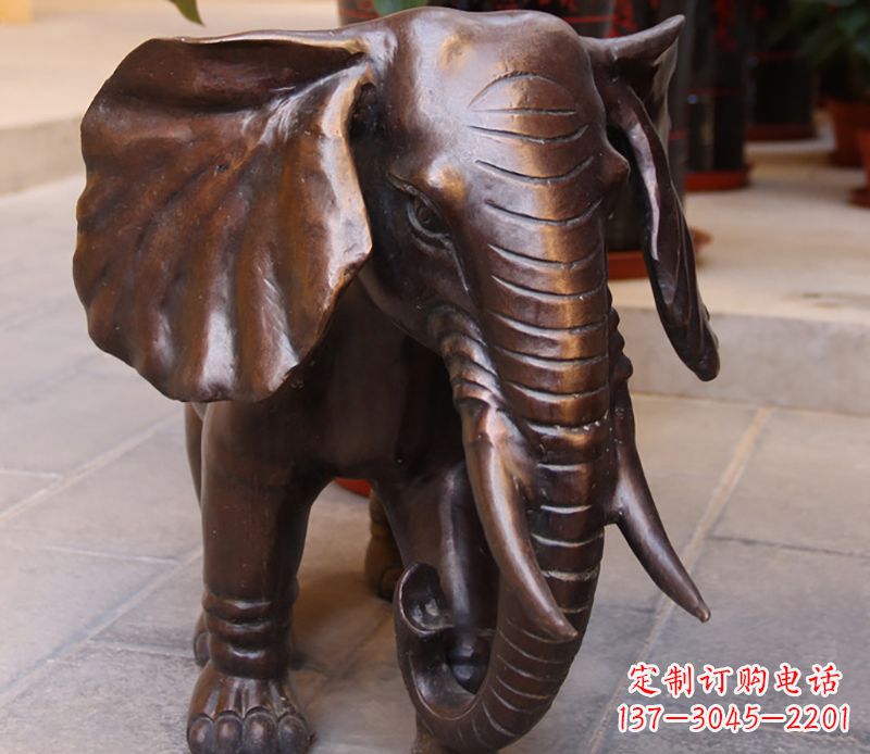 黄冈大象铜雕塑