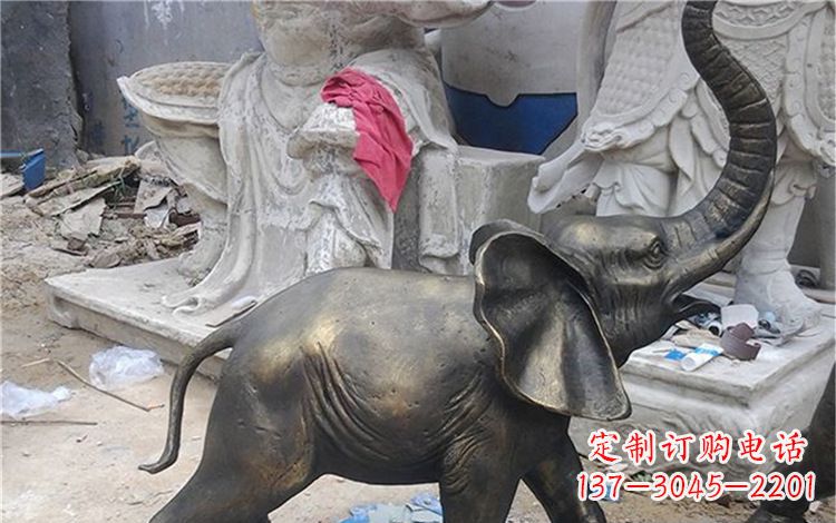 黄冈精美大象铜雕