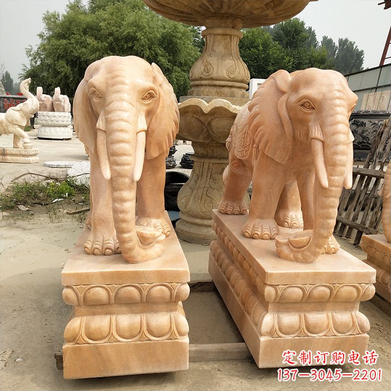 黄冈大象石雕艺术品