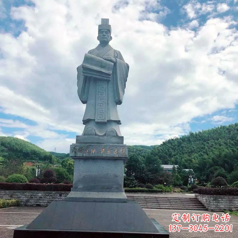 黄冈大型蔡伦石雕像-景区广场历史文化名人雕塑