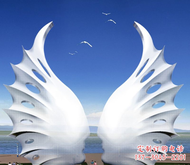 黄冈不锈钢翅膀雕塑