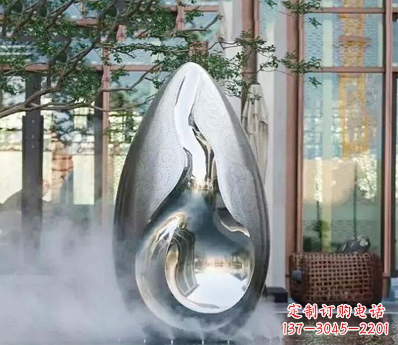 黄冈高端大气水滴雕塑