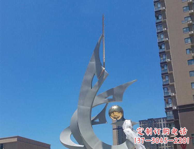 黄冈大型创意景观凤凰广场景观不锈钢雕塑