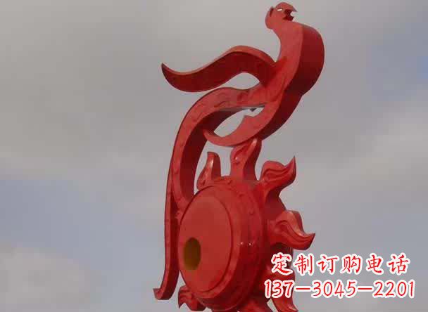 黄冈大型古代凤凰不锈钢雕塑