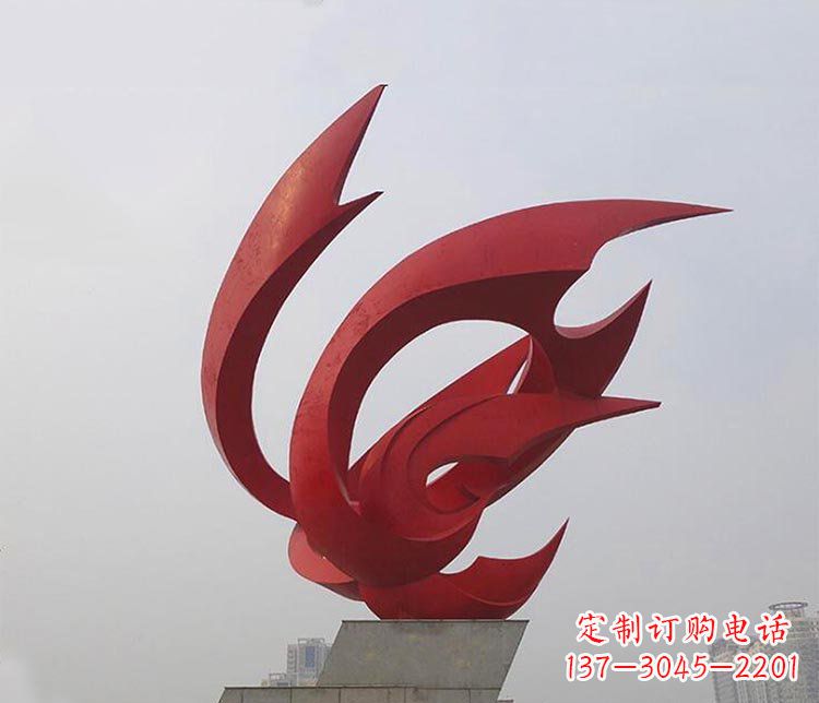 黄冈大型不锈钢凤凰雕塑