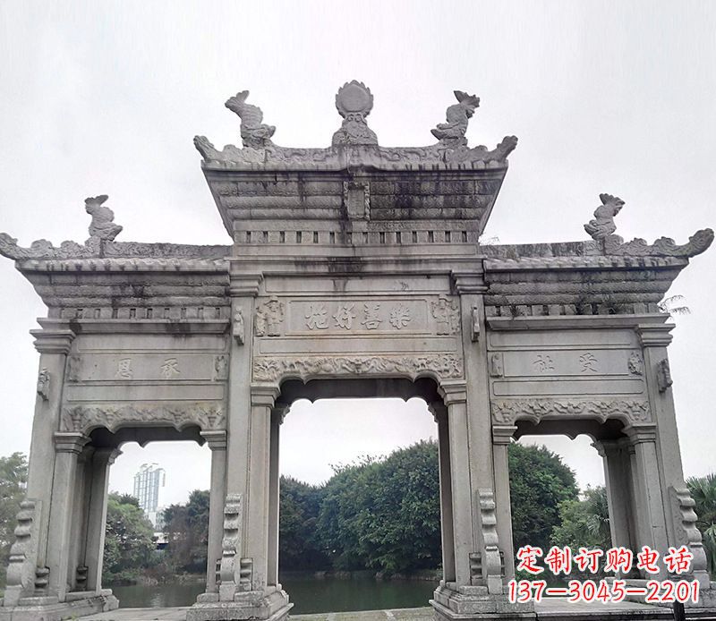 黄冈特色大型牌坊石雕