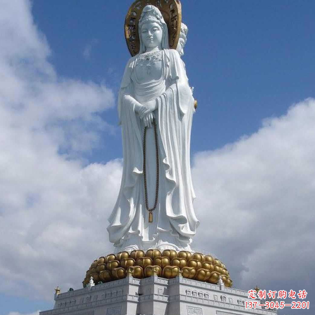黄冈大型三面观音菩萨石雕