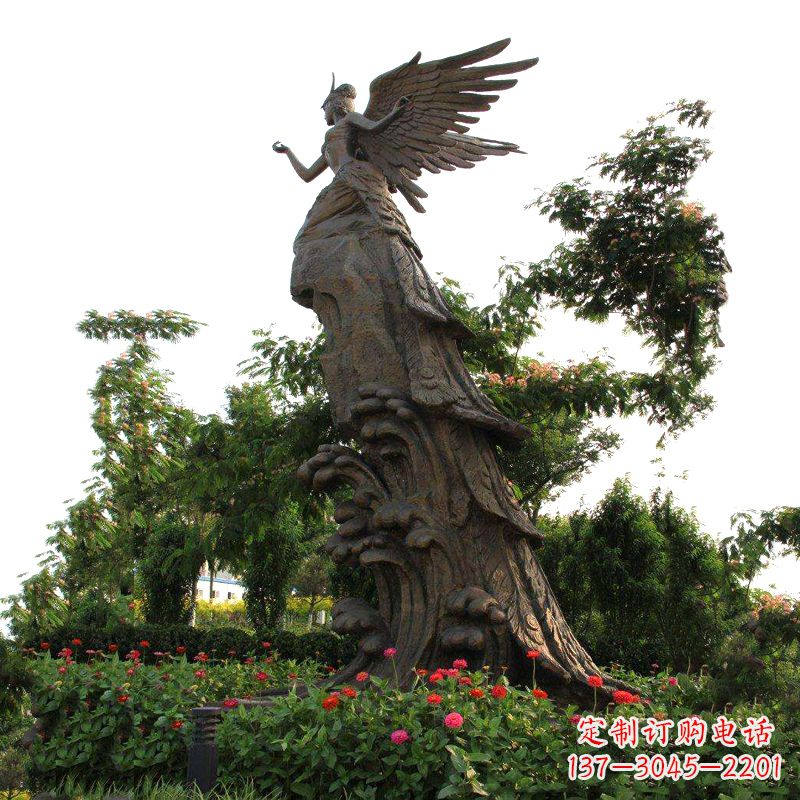 黄冈中领雕塑-神话传说中的精卫海景观雕塑