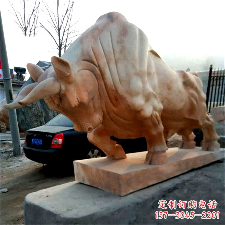 黄冈大型石雕开荒牛劲牛动物雕塑