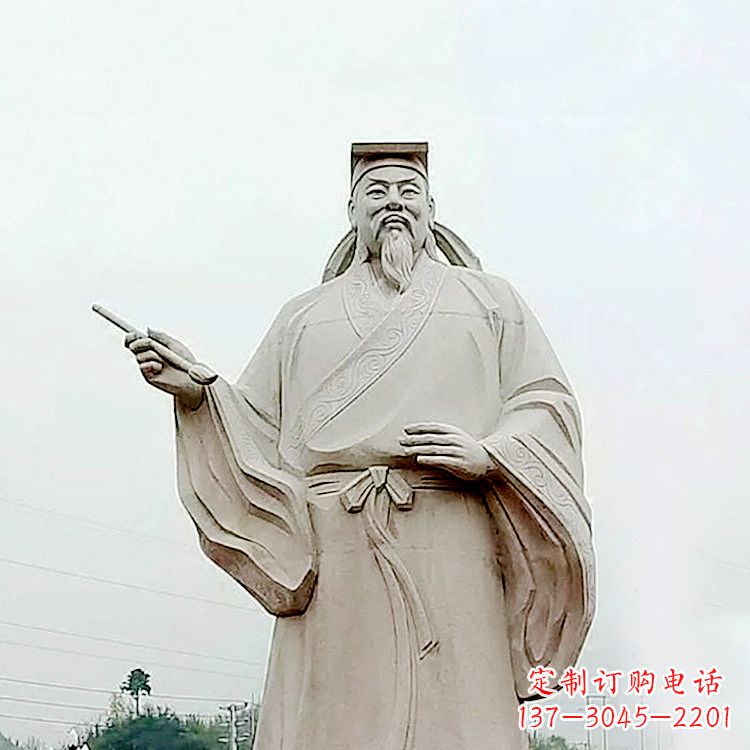 黄冈精美石雕王羲之景观雕塑