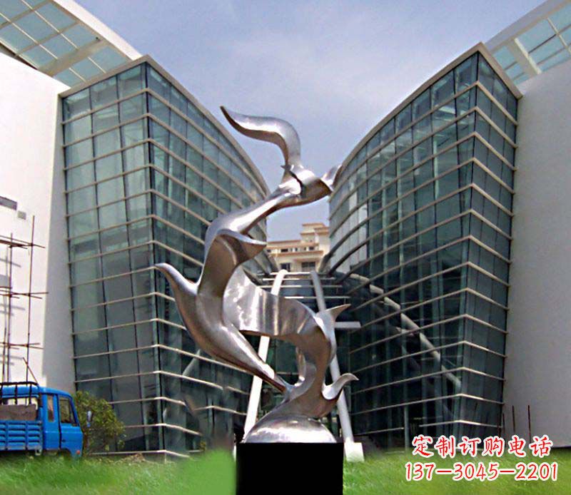 黄冈大雁不锈钢雕塑