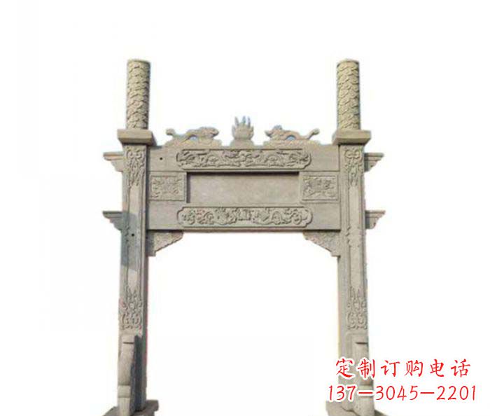 黄冈产品名称中领雕塑-牌坊石雕
