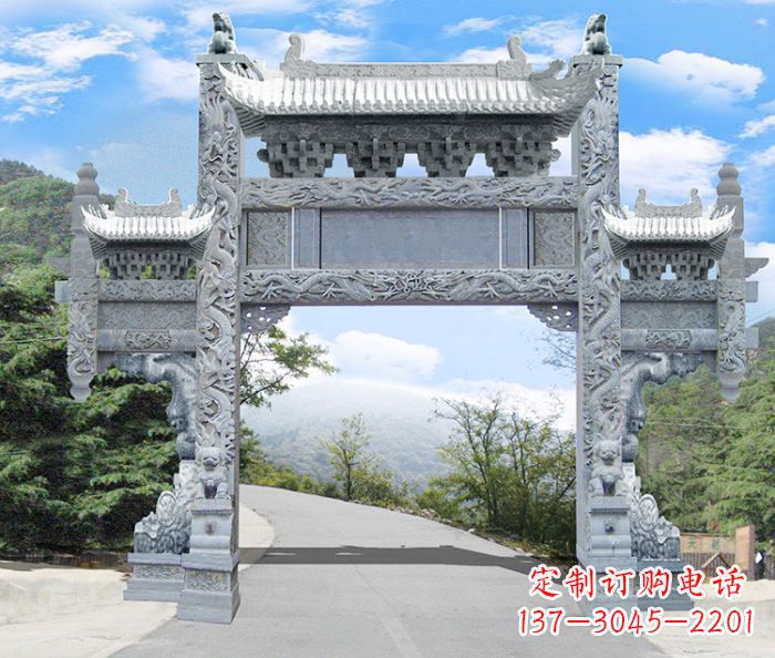 黄冈精美牌坊雕塑