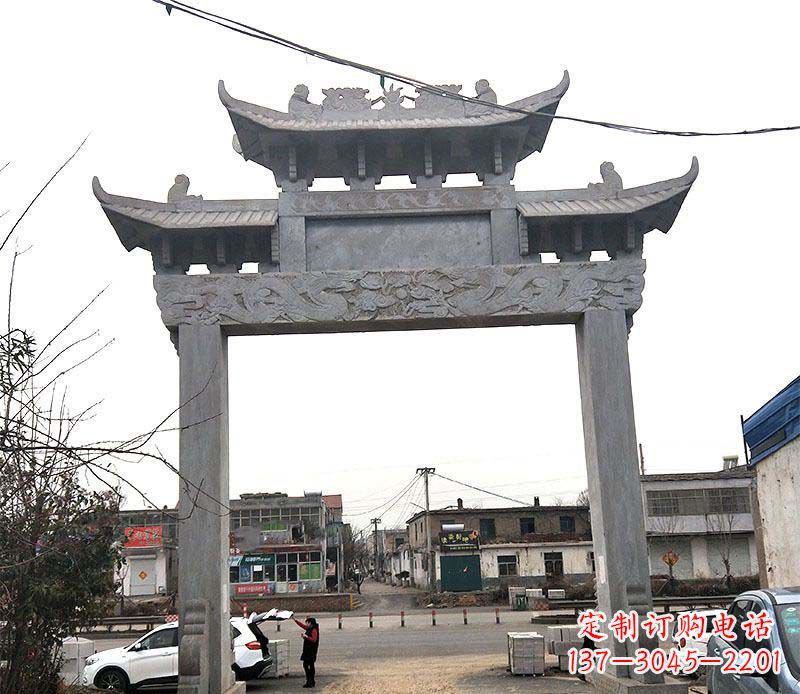 黄冈精美大理石牌坊石雕
