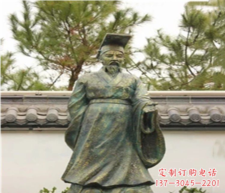 黄冈帝王汉武帝人物铜雕