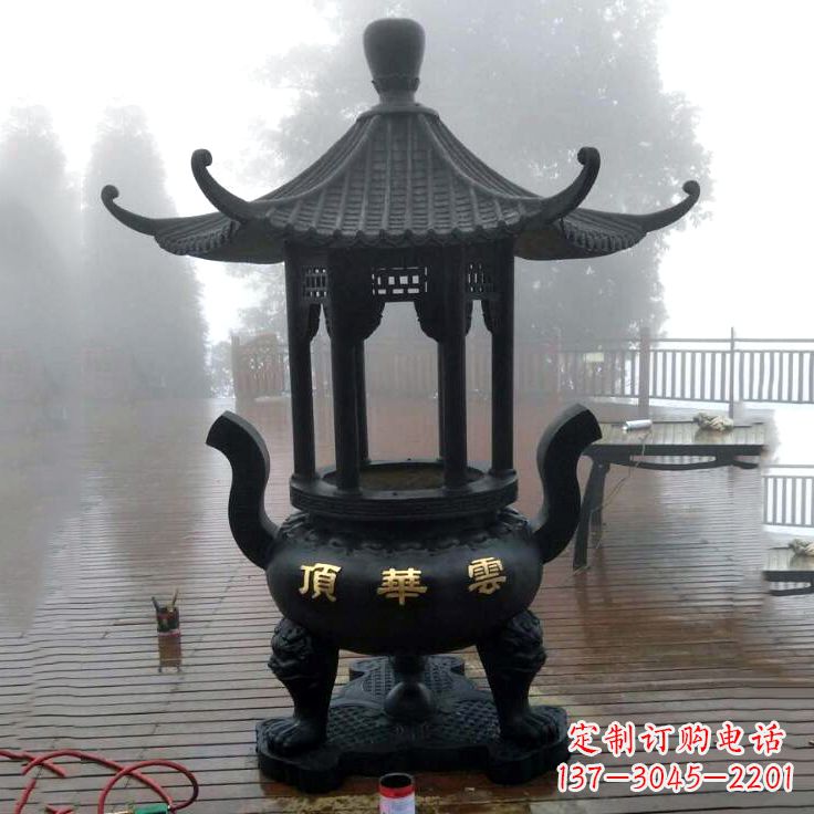 黄冈精美青铜香炉雕塑