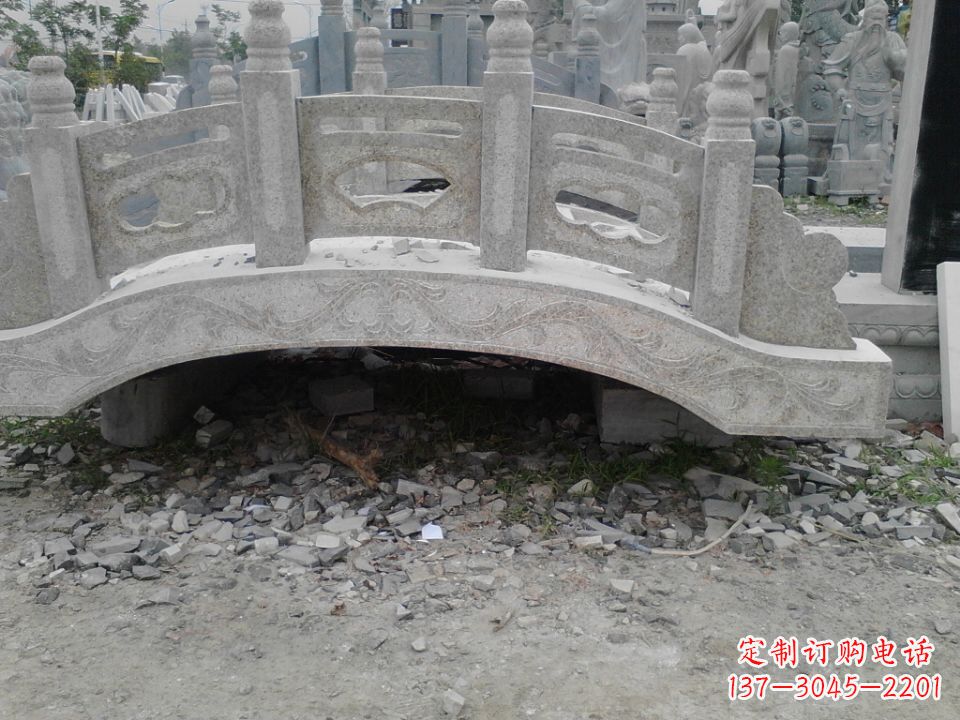 黄冈精美石桥雕塑,点缀庭园之美