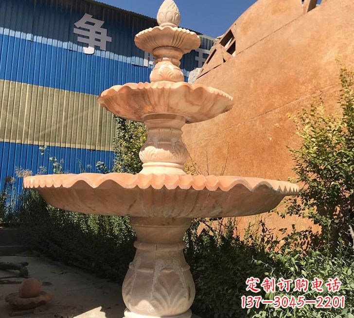 黄冈跌水盆喷泉石雕——精美的喷泉雕塑